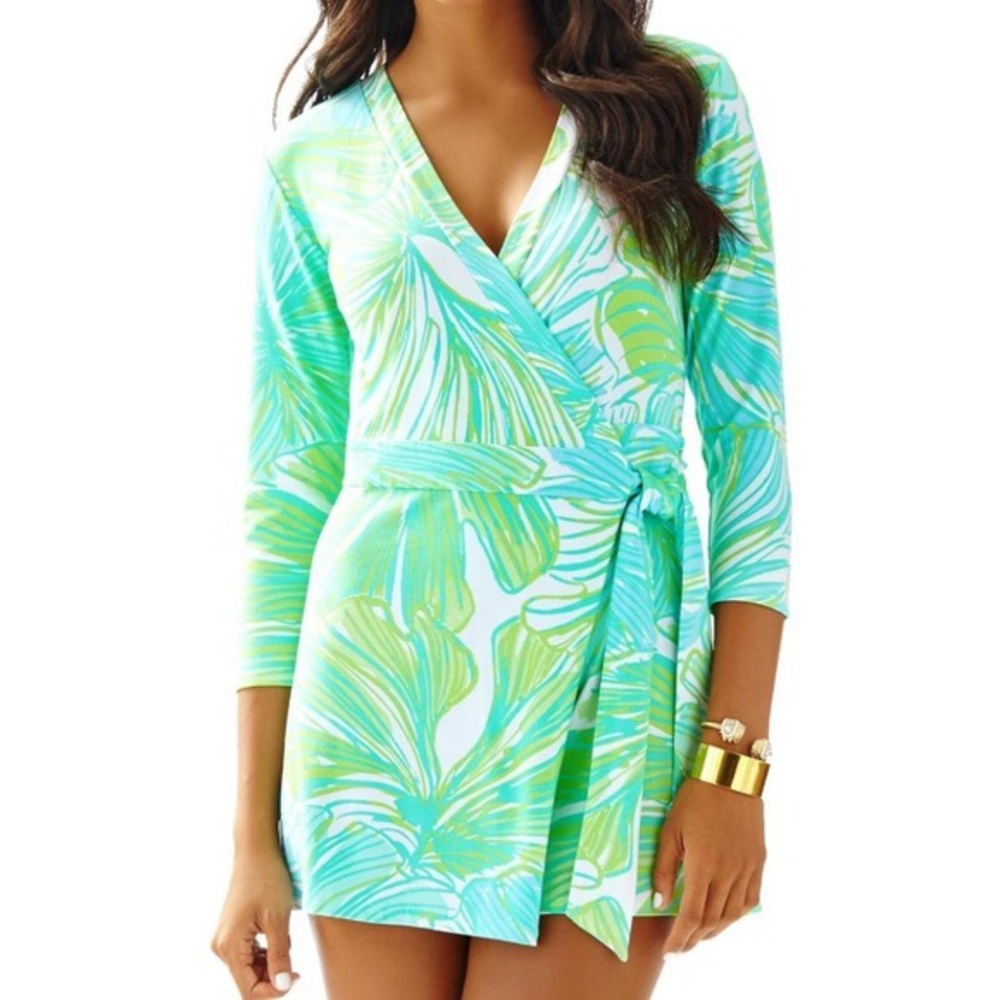 Lilly Pulitzer Karlie Wrap Romper in Fronds Place